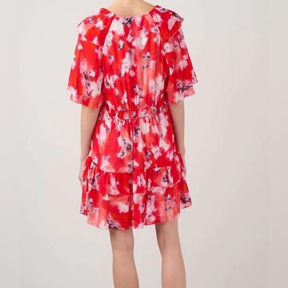 New IroMixed Red Arama Short Sleeve Dress - Picture 2 of 6